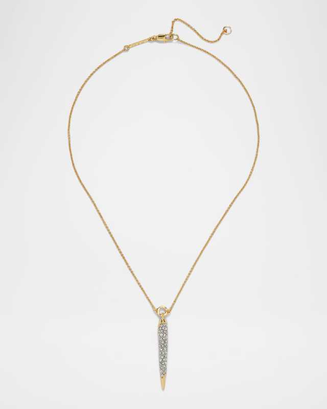 Solanales Gold Crystal Spear Necklace